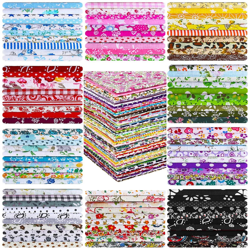 600 Pcs 4 x 4 Inch Cotton Fabric Square Pre Cut Quilt Squares Fabric Bundles ... Flowering Plants