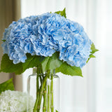Real Touch Huge Faux Hydrangea Stem - Light Blue | Artificial Flower |Decoration Hydrangea