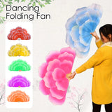 75/85cm Gradient Peony Flower Hand Folding Fan Bamboo Bone Dancing Play Costumes Peony