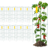 Tomato Cages Plant Support Cage Square Steel 3/5/6/10 Packs Silver/Green Green Plant