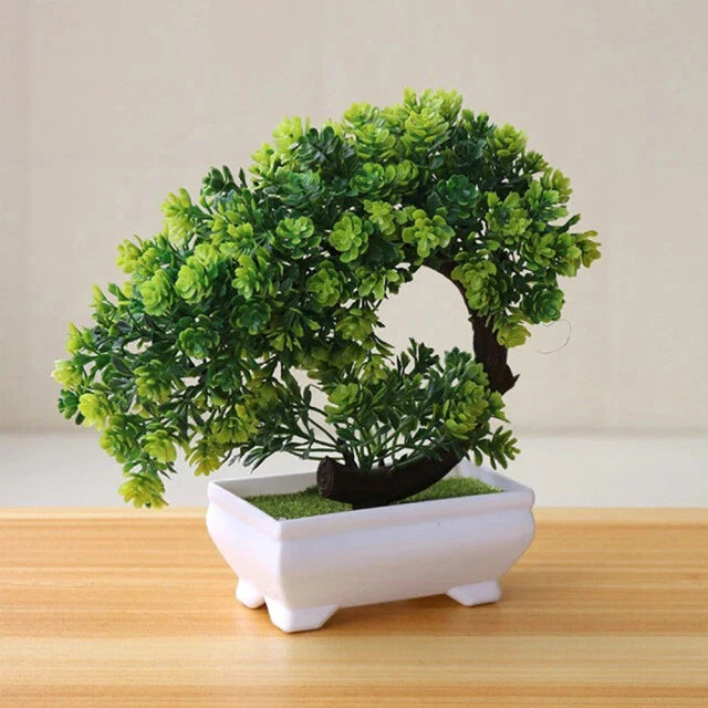 Artificial Plants Potted Bonsai Garden Decoration Outdoor Fake Plant Home Decor Green Plant