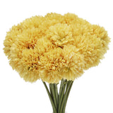 Artificial Flower Heads, Silk Chrysanthemum Hydrangea Yellow Faux Flowers 20Pcs Hydrangea