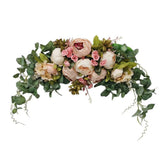 Wedding Arch Flowers, 30 Inch Rustic Artificial Floral Swag for Door Lintel, Sunflower