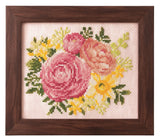 Cosmo Ranunculus and Daffodil Seasonal Flower Arrangement Cross Stitch Kit Ranunculus
