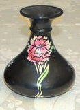 Shelley Harmony 4.1/2 inch Black & Pink Carnation Vase - Excellent Carnation