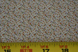 By 1/2 Yd, Vintage, Rust Green & Gold Calico on Tan Quilt Cotton, P1177 Flowering Plants