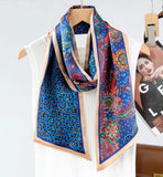 100% Silk Mulberry Shawl 150X16cm Neckerchief Bandanna Scarf flower wrap Print Sunflower
