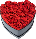 23 Real Eternal Preserved Roses Heart Box ValentineÕs Day Gift for Her Roses