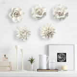 3Dceramic Flower Wall Flowers Wall Decor Artificial Flower for Farmhouse Carnation