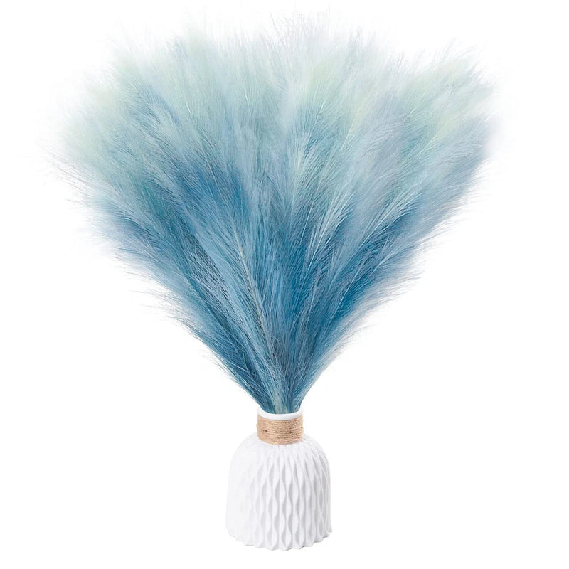 8Pcs Faux Pampas Grass Decor 17.7 Inch Short Artificial Pompas Grass Plants F... Pampas Grass
