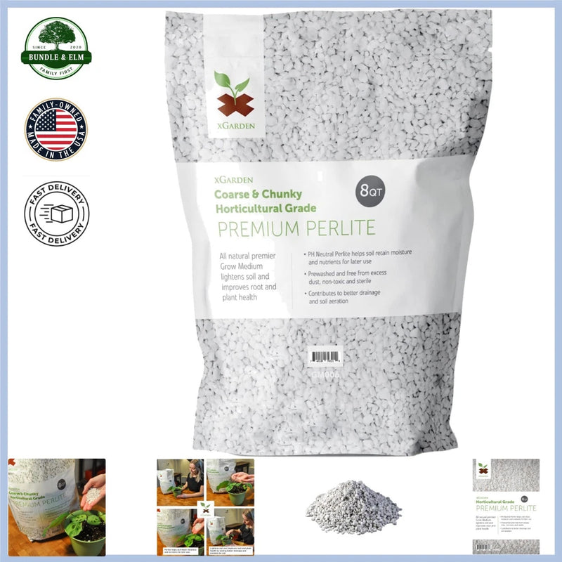 8 Quarts  Perlite for Potting Mix, Improves Soil Drainage & Aeration Orchids