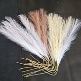 Yiwu Zhimi Crafts Artificial Pampas Grass Stems Mixed Colors White Brown Beige Pampas Grass