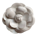 Designer Camellia White Flower Peony Rose Statement Large Blouse Brooch Pin for Peony