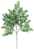 Artificial 27" Inch Pin Oak Branch Green Silk Faux Fabric Leaves SINGLE OR BULK Green Plant