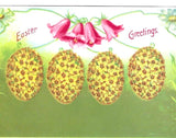 Easter Embossed Flower Covered Easter Eggs With Lilies and Daisies Lily
