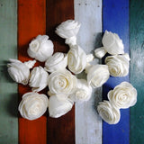 15 Rose Artificial Sola Wood Flower Diffuser Flowers 5 cm Dia. For Craft Carnation