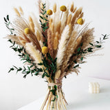 Boho Dried Flowers Bouquet Ð Olive Green Wall Decor, Pampas Grass Bouquet, Pampas Grass