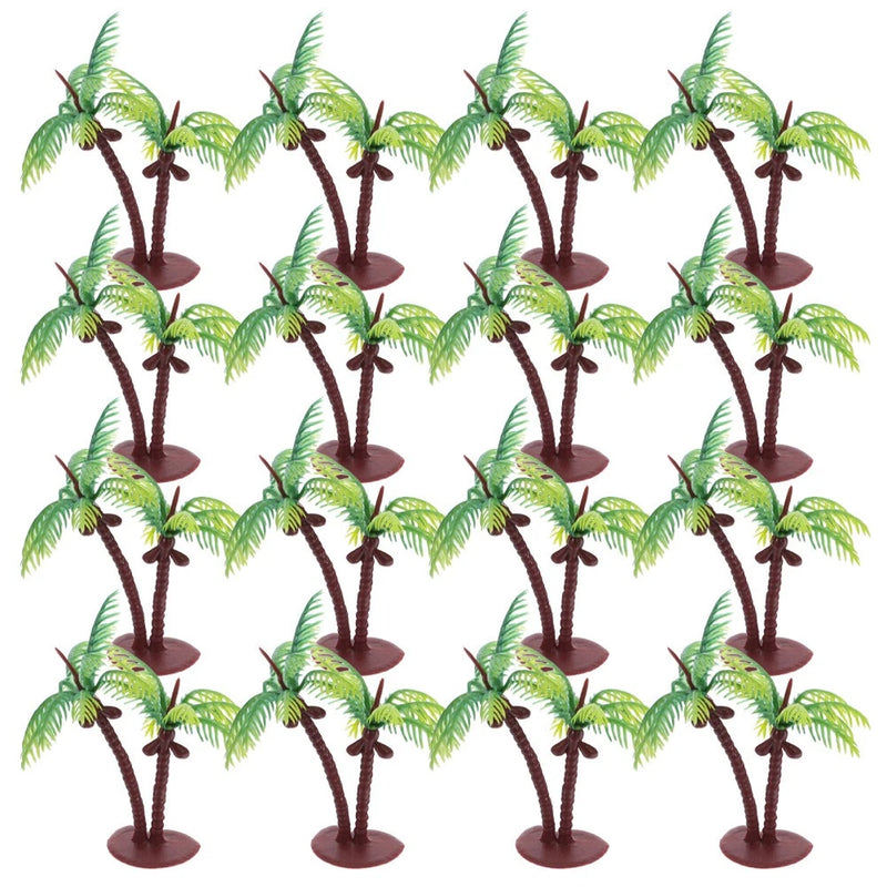 36 Pcs Miniature Plants Artificial Coconut Tree Decorative Trees Green Plant