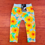 Bonds Baby Stretchies Leggings Pants Size 1 Sunflower Floral Blue Yellow Sunflower