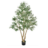 Uimoso Artificial Olive Tree 6ft Tall Faux Silk Plant Potted Indoor Home Decor Green Plant