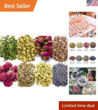 Colorful Natural Dried Flowers Set - 8 Bags for All-Natural Crafts & Soaps Dried Flower