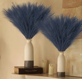 Beautiful 100% Handmade Blue Pampas Grass Set of 8 Individual Picks 17" Tall Pampas Grass
