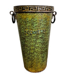Metal Decorative Flower Pail Bucket Dried Flowers Pampas Grass Rusty Handles Pampas Grass