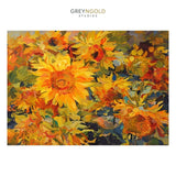 Sunflowers Beautiful Poster Wall Art Print pick size A4/A3/A2/90x60cm Sunflower