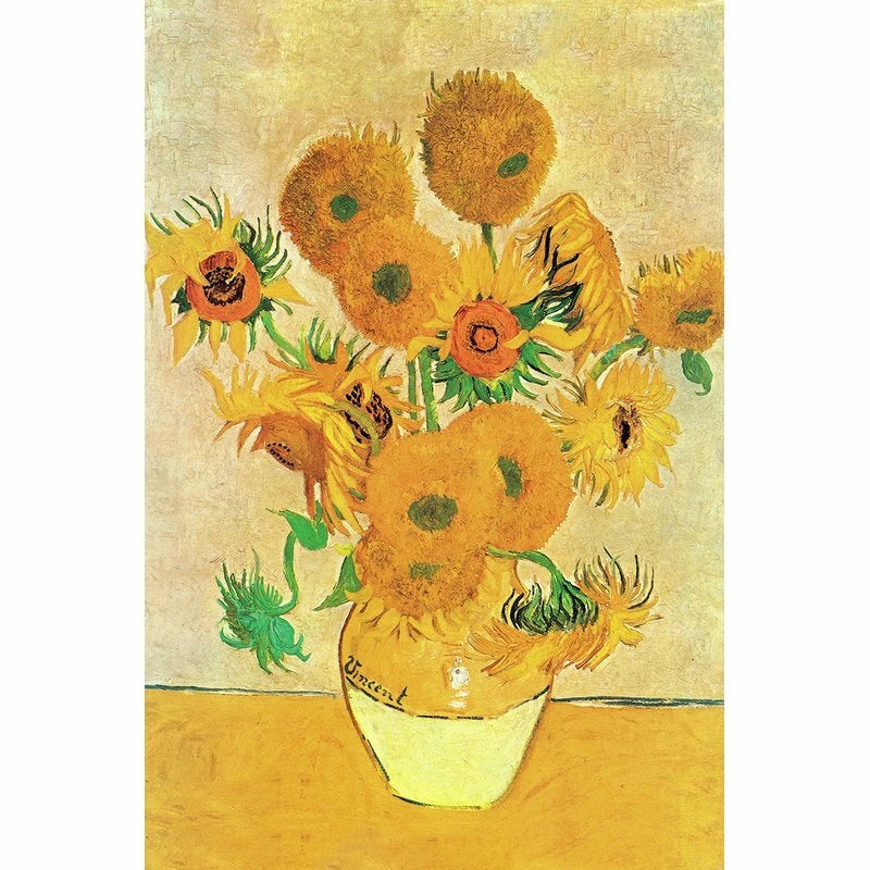 Vase with Yellow Sunflowers by Vincent Van Gogh 36x24 Museum Art Print Poster Sunflower