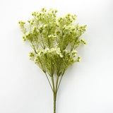 Artificial Green Wax Flower 18" Decorative Floral Bush Green Plant