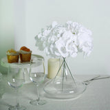 WHITE 10 Silk Hydrangea Flowers Heads Stems Wedding Party Events Centerpieces Hydrangea