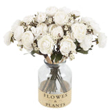 White Ranunculus Artificial Flowers 5 Bouquets Fake Silk Mini Ranunculus with... Ranunculus