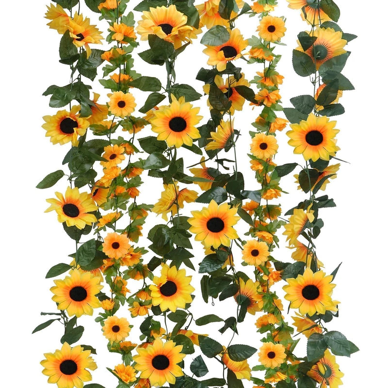 6 Pack Artificial Sunflower Garland 7.22ft Silk Spring Flower Garland Sunflow... Sunflower