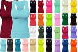 Womens Ribbed Racerback Tank Top Camisole One Size Exercise Fitted Layering Top Roses