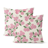DAFENA Preppy Pink Spring Pillow 20" x (Pack of 2), Hydrangea Hydrangea