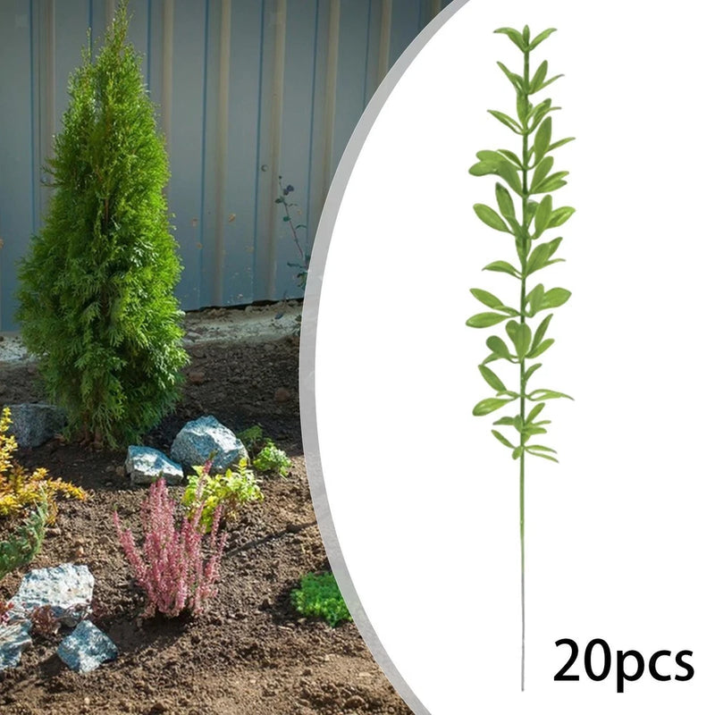 20x Artificial Plants Simulation Greenery Plants for Garden Indoor Office Green Plant