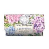 Michel Design Works Hydrangea Large Bath Soap Bar Meadow Flowers Amber Patchouli Hydrangea