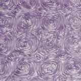LAVENDER Rosette Satin Fabric Ð Sold By The Yard Floral Flowers Satin Decor Roses