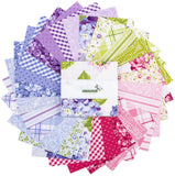 Hydrangeas In The Garden Riley Blake 5" Stacker, 42 Cotton Precut Fabric Squares Flowering Plants