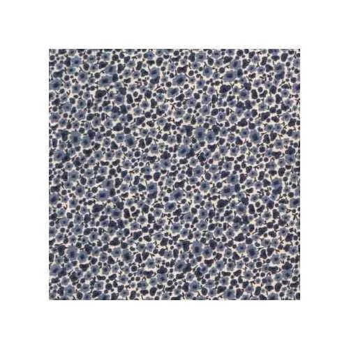 03380 Navy Floral Vines - Cotton Quarter Yard Flowering Plants