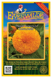 100 Dwarf Sungold Sunflower Wildflower Seeds - Everwilde Farms Mylar Seed Packet Garden Plants