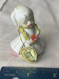 Vintage Napco Mini Birthday Girl January ÒCarnationÓ Flower Carnation