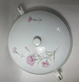 Vintage Royal Court Fine China Carnation Covered Vegetable Dish With Lid VTG Carnation