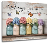 Spring Butterfly Colorful Hydrangea AbstractÊWallÊArtÊforÊBathroomÊLivingÊRoom Hydrangea