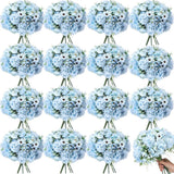 24 Bundles Blue Peonies & Roses Faux Flowers for Wedding & Home Decor Peony