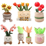 30cm Artificial Flower Plush Toy Green Plants Bloom Cactus Sunflower Cactus Soft Sunflower