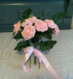 10 stem rose and greenery bridal bouquetÉyou choose color Bouquet