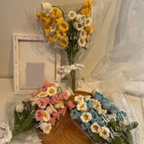 Handcrafted wool crochet lily of the valley bouquet Perfect for weddings Lily