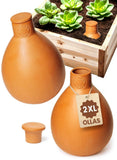 2pc Olla Pots For Garden Terracotta Watering - 32oz XL 2 Pcs, 32 Oz Garden Plants