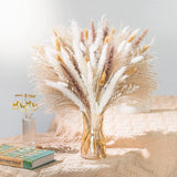 93PCS Natural Mix Dried Pampas Bouquet for Wedding Boho Flowers Home Table Decor Pampas Grass
